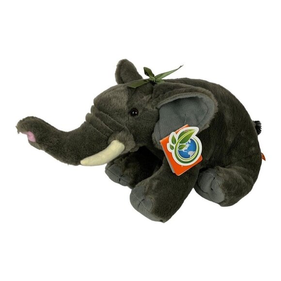 Wild Republic Gray Elephant Plush Stuffed Animal Toy 16 inch Dallas Zoo NEW - Picture 1 of 9